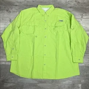 Chemise De Pêche Columbia PFG Homme - Taille 2XL - Gris, Manches Longues - Occasion